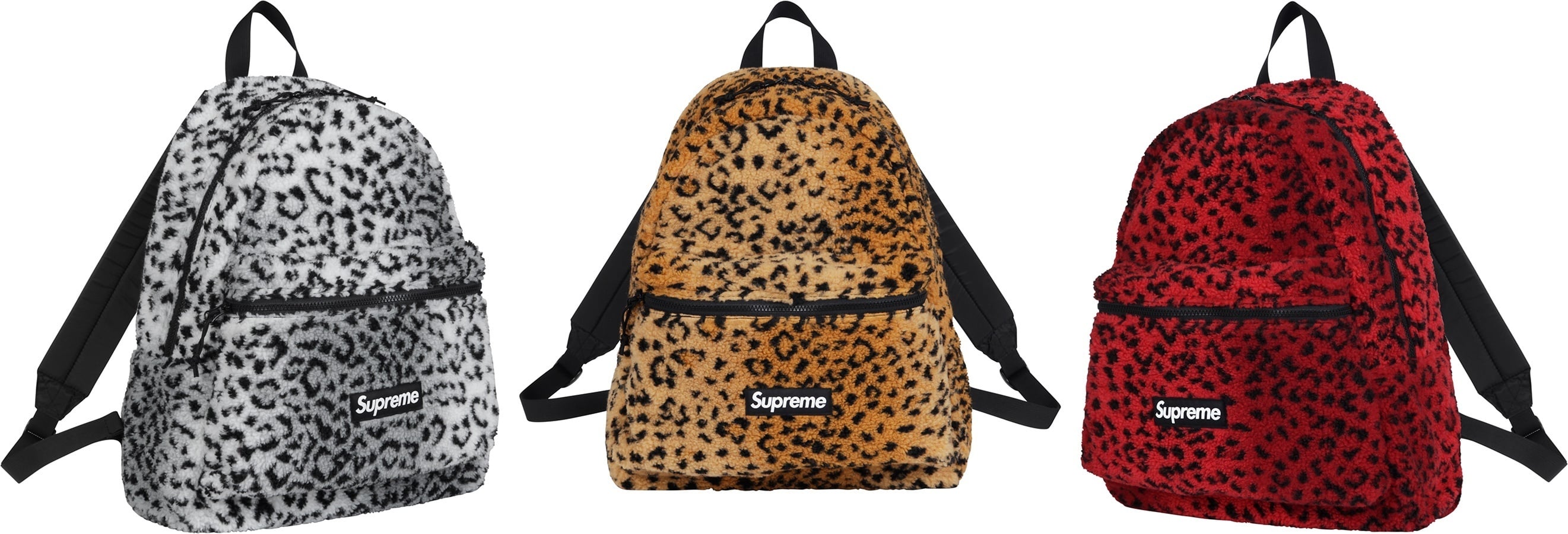 Leopard Fleece Backpack